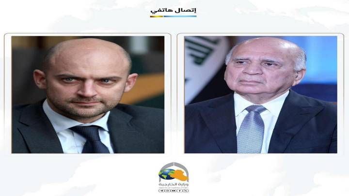وزير الخارجية العراقي و نظيره الفرنسي يحذران من أزمات دولية في حال استمرار التصعيد 
